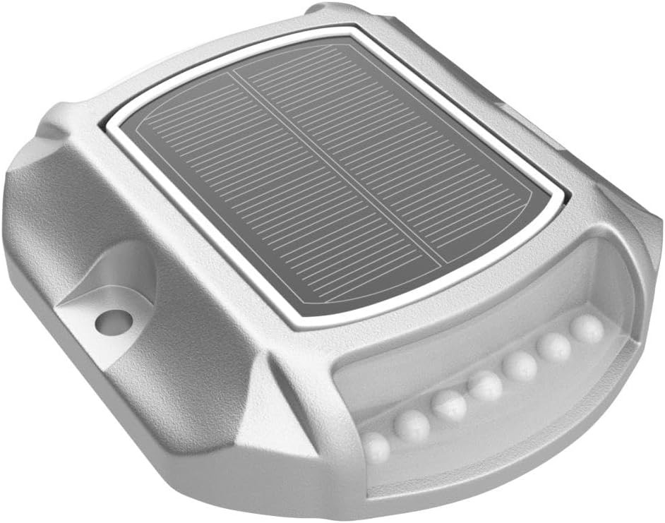 Luz de convés solar de alumínio PC para fácil instalação em branco quente