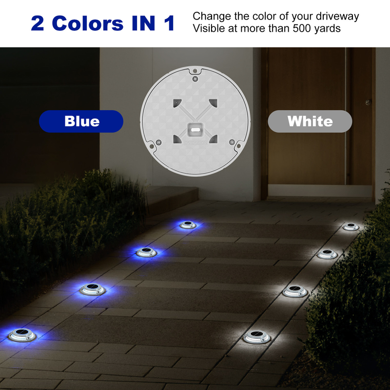 2V LED Solar Dock Light Alumínio PC parafuso montado em rolamento 3t 115*22.5MM