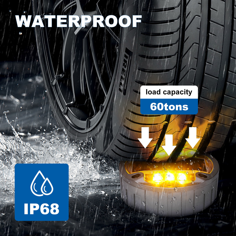 1150g Ultra Durável Alumínio Alumínio Alumínio LED Solar Road Reflectors / Solar Powered Road Studs