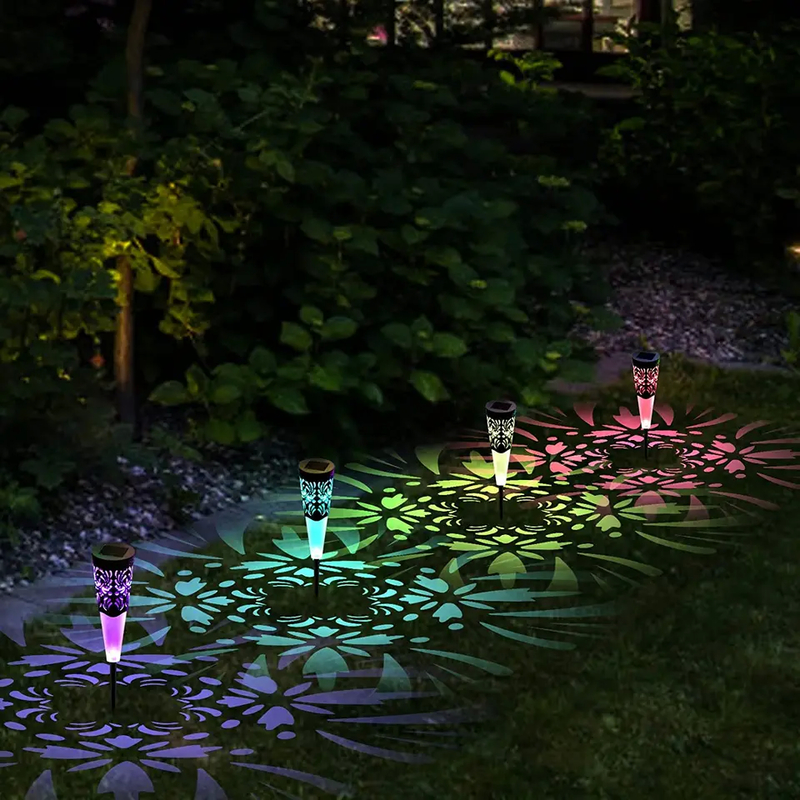 A luz de estaca de energia solar com 2 LED Light Bead IP65 resistente a todas as condições climáticas