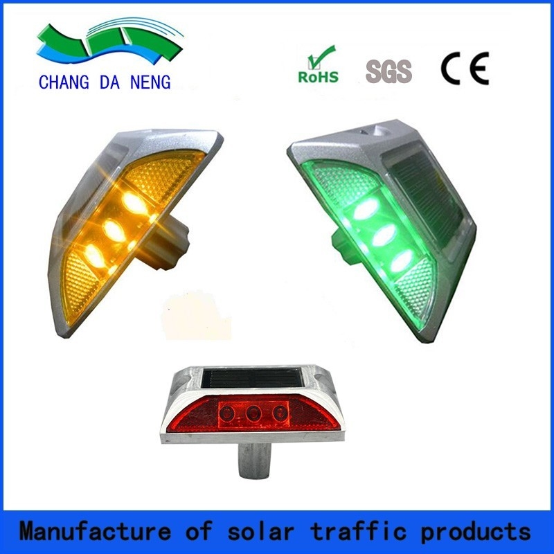 PBW Alumínio Solar Road Stud LED Solar Road Reflector para aviso de segurança
