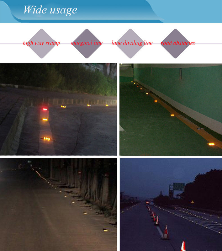 PBW Alumínio Solar Road Stud LED Solar Road Reflector para aviso de segurança