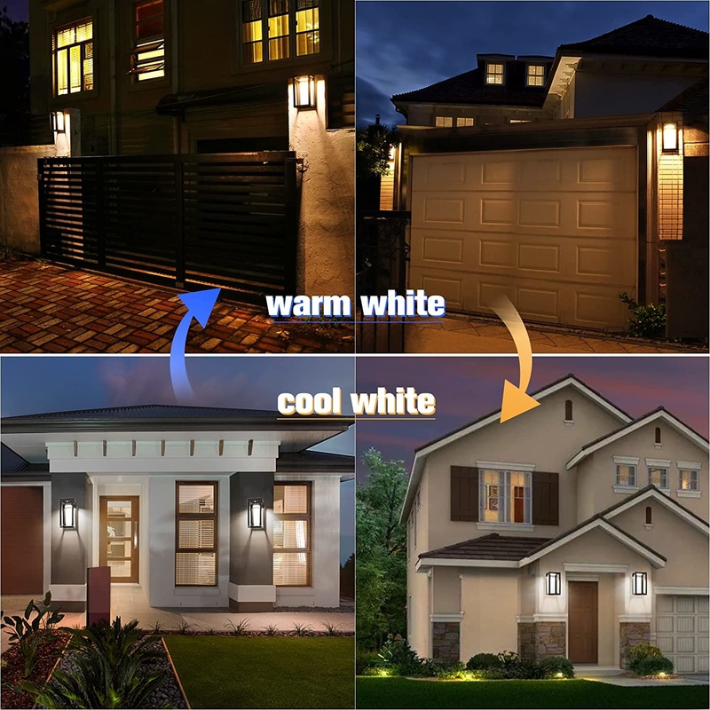 Lâmpada solar exterior para jardim Iluminação solar exterior para casa, garagem, frente, varanda