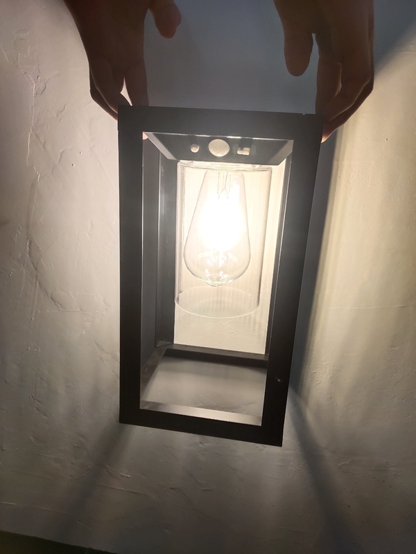 Sensor de movimento Luz solar de varanda Iluminação exterior IP65 Sconce Lâmpada de lanterna de parede Para porta de entrada de pátio Decorativo