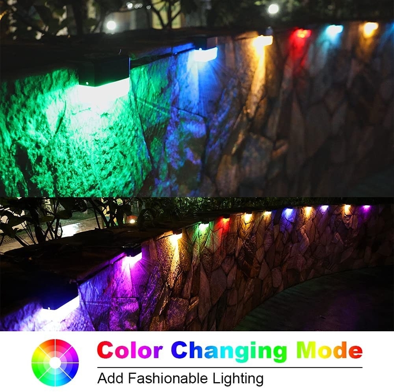 Lâmpadas RGB Luz de vedação solar Luz solar LED exterior com cor de iluminação branca quente