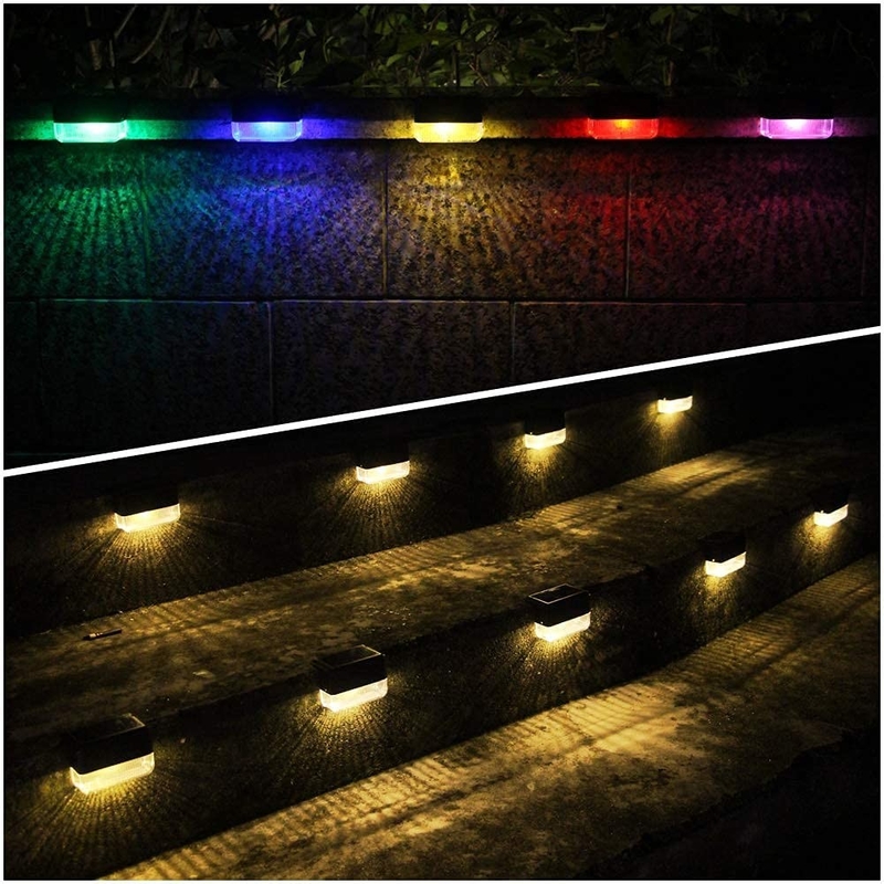 Lâmpadas RGB Luz de vedação solar Luz solar LED exterior com cor de iluminação branca quente