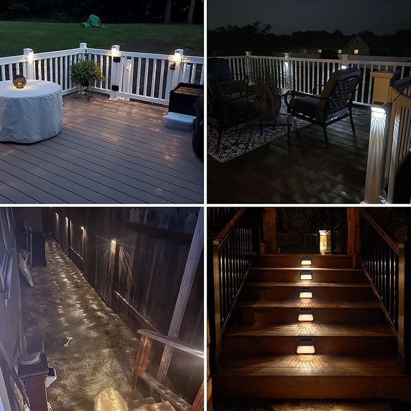 As luzes solares da etapa do sensor leve conduziram a luz solar do jardim para escadas exteriores pisam cerca Yard