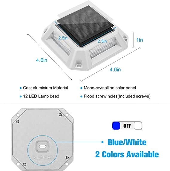 IP68 Área exterior de passagem à prova d'água Caminhada LED Caminho Marcador de Estampa Luz Caminho de entrada Luz solar