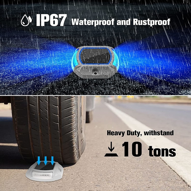 Água resistente Alumínio exterior LED Jardim Step Light Alimentação solar Caminho de entrada Marcador de rua Deck Dock Luz de chão