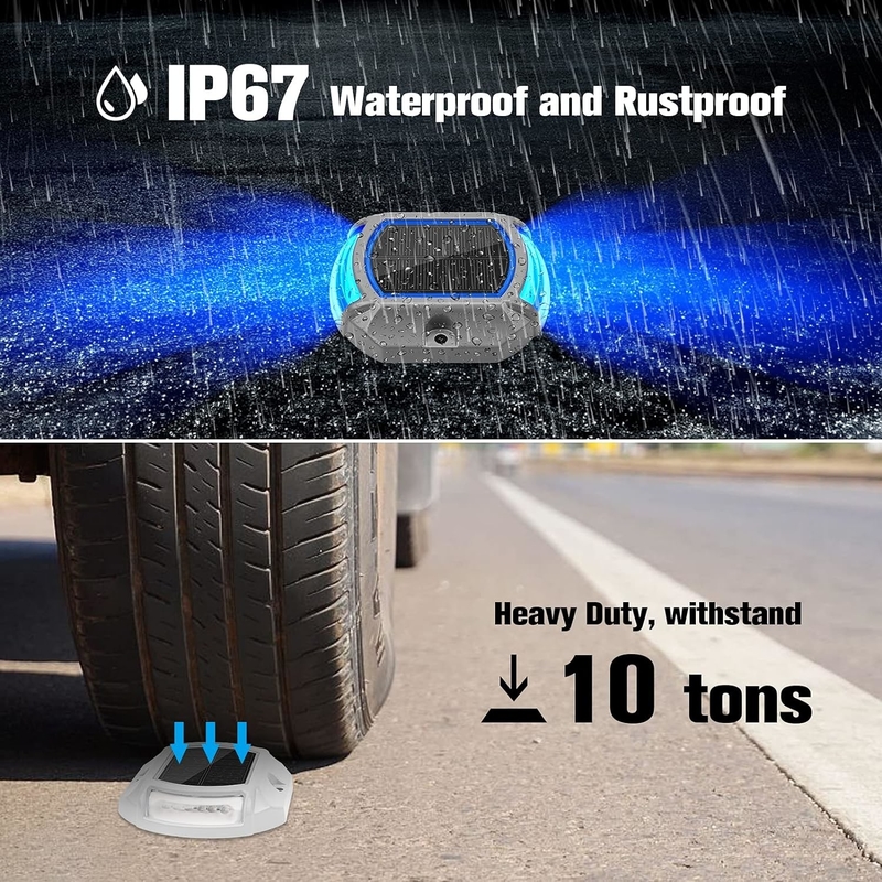 Água resistente Alumínio exterior LED Jardim Step Light Alimentação solar Caminho de entrada Marcador de rua Deck Dock Luz de chão