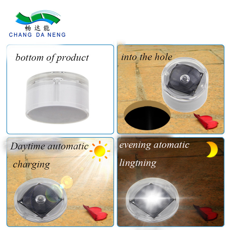 Alumínio Subterrâneo Rodas Solares Rodas Redondas Incorporadas LED Light Beacon Marcadores de Estrada