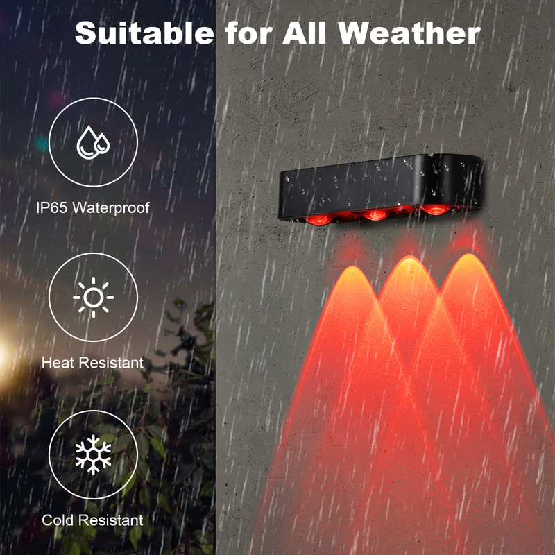 Iluminação solar IP65 para parede exterior RGB Sincronização de respiração vedação Iluminação ambiente pátio jardim