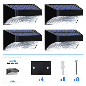 Iluminação solar de jardim exterior com vários modos de luz e peso atualizado