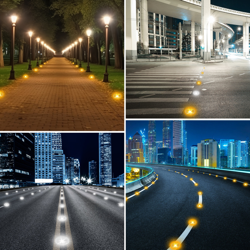Refletor de estrada de alta luminosidade LED com energia solar com visibilidade ultra longa para aviso de estrada