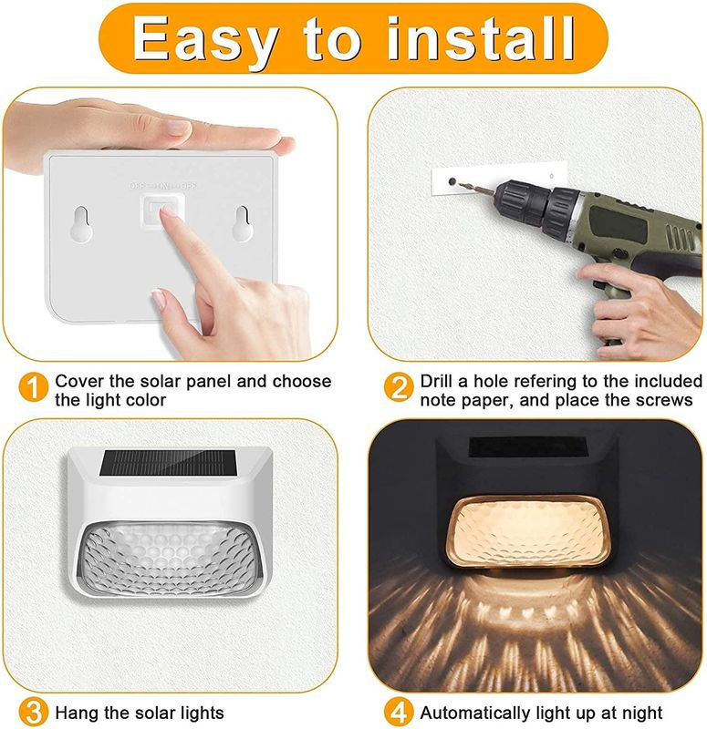 Lâmpada de vedação solar com painel de silício monocristalino