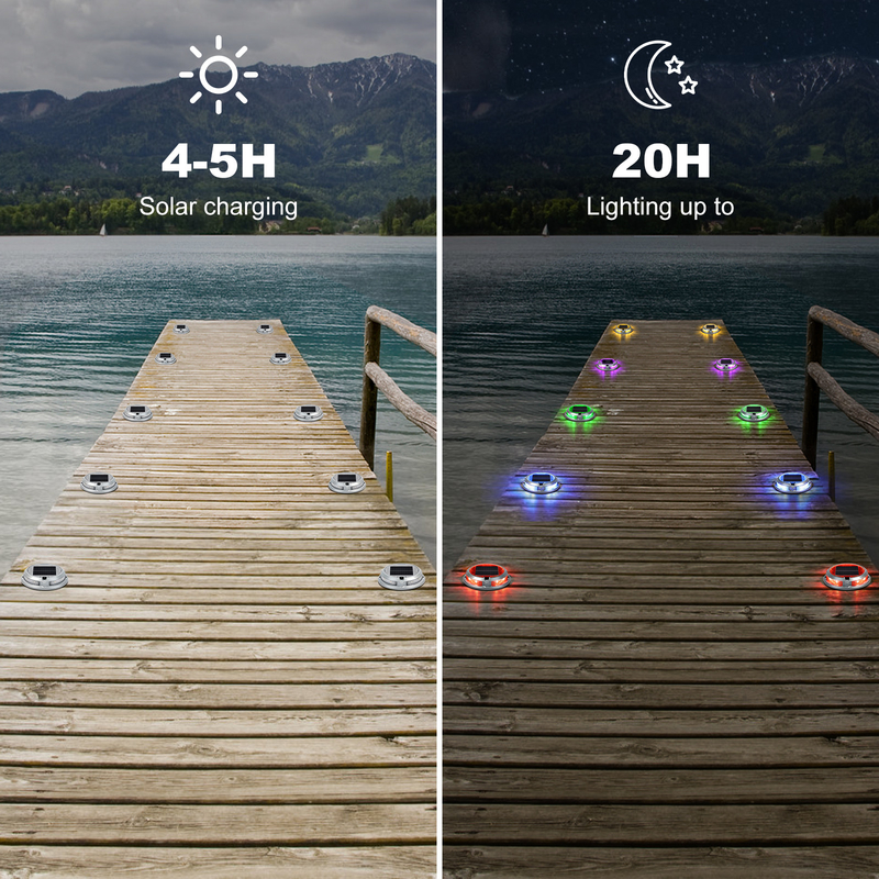 2V resistente à água luz solar doca luz solar LED com 20 lumens fonte de luz LED