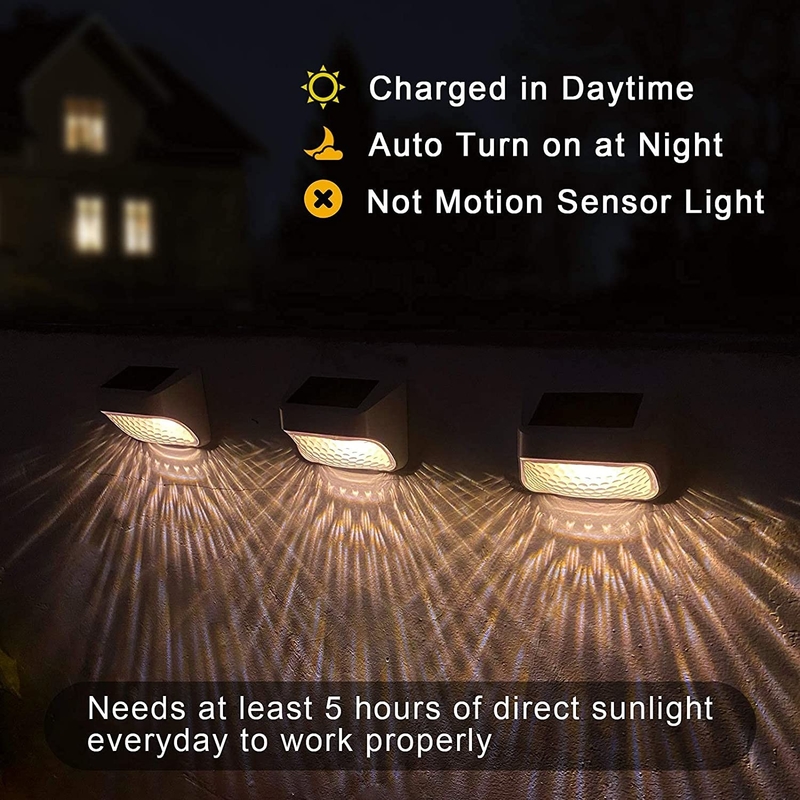 Lâmpadas de vedação solar exterior com 20 lumens IP65 resistente à água LED Decoração de vedação solar