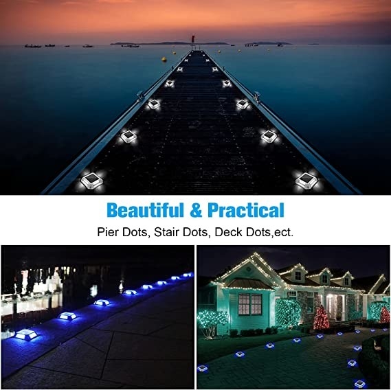 Iluminação solar de docas Iluminação solar de deques Iluminação exterior Iluminação marinha Iluminação solar IP68 Impermeável para trilhos Passeios Passeios Escalões Piscinas