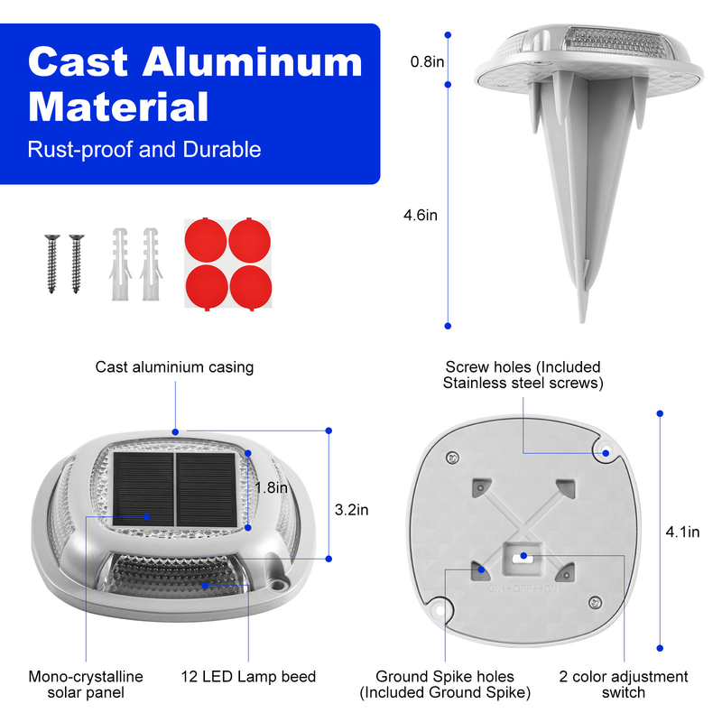 novo projeto solar led doca de jardim luz material de alumínio