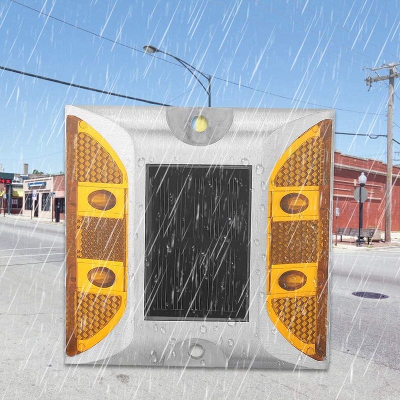 IP67 Waterproof Solar Road Stud com DC 6V Voltagem de Entrada e 80 lm Fluxo Luminoso para a Segurança do Trânsito