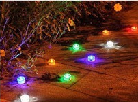 O jardim 1.2V conduzido posto solar plástico do PC ilumina exterior 40MA impermeável para a decoração