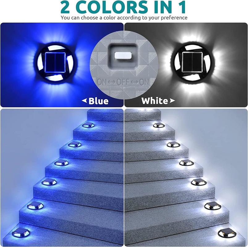 Rodoviário solar branco quente com 12 LEDs para segurança no trânsito e iluminação de estrada