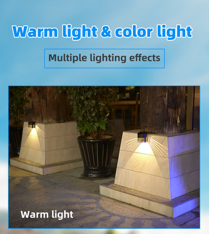 50000 horas de vida útil Luz de vedação solar com ângulo de raio de 120 ° e garantia de 2 anos para decoração de jardim ao ar livre